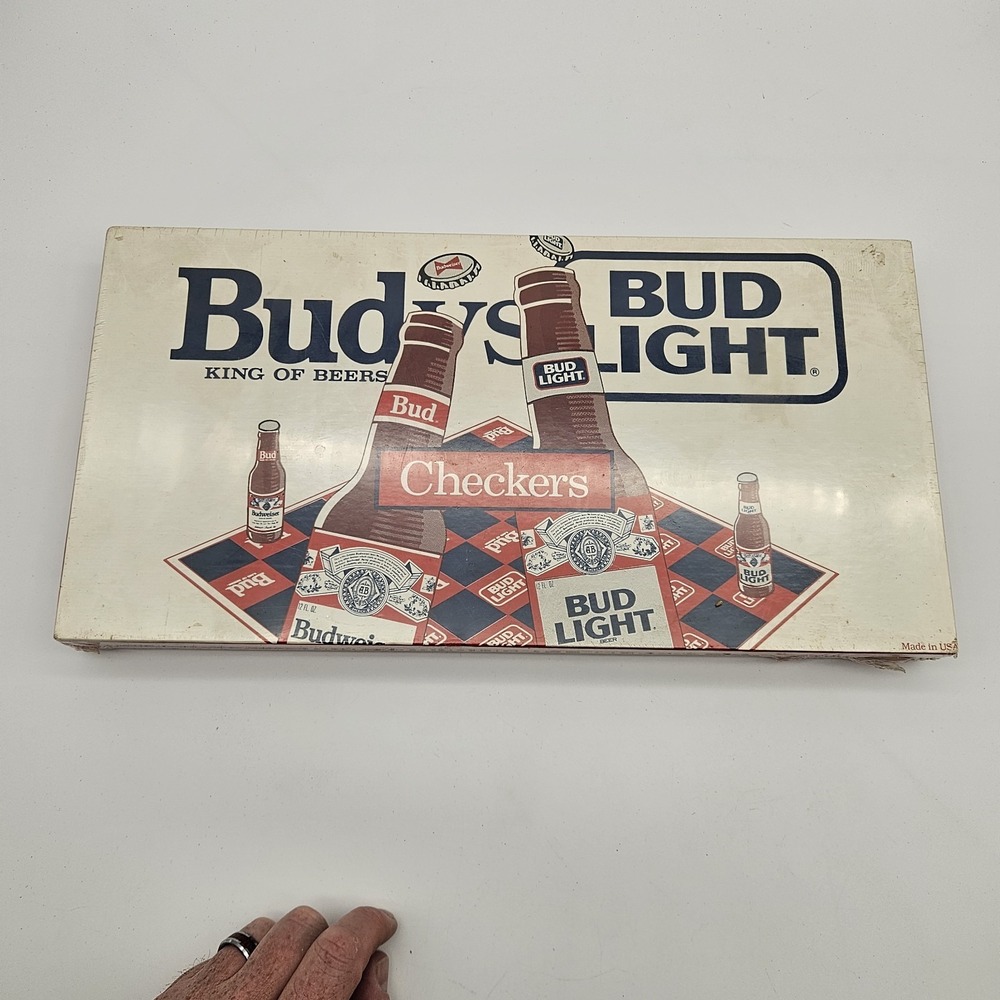 Bud vs Bud Light Checkers Vintage Board Game Budweiser King Of Beers SEALED
